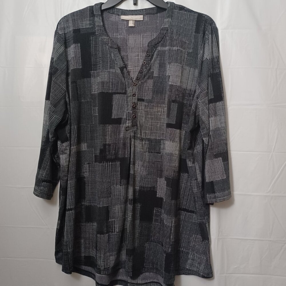 WOMAN WITHIN 3/4 SLEEVE BLOUSE SIZE 18/20